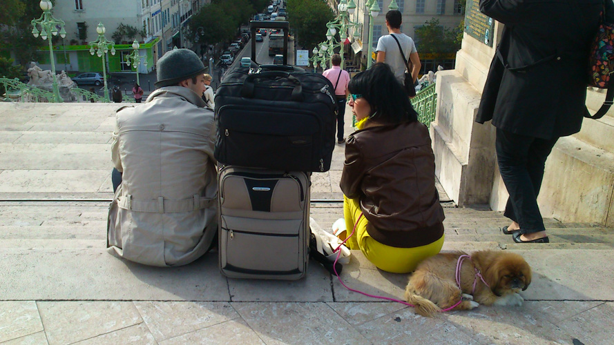 Les voyageurs | Gare de Marseille St Charles, depuis la terrasse. | © Gilles Vanderstraeten